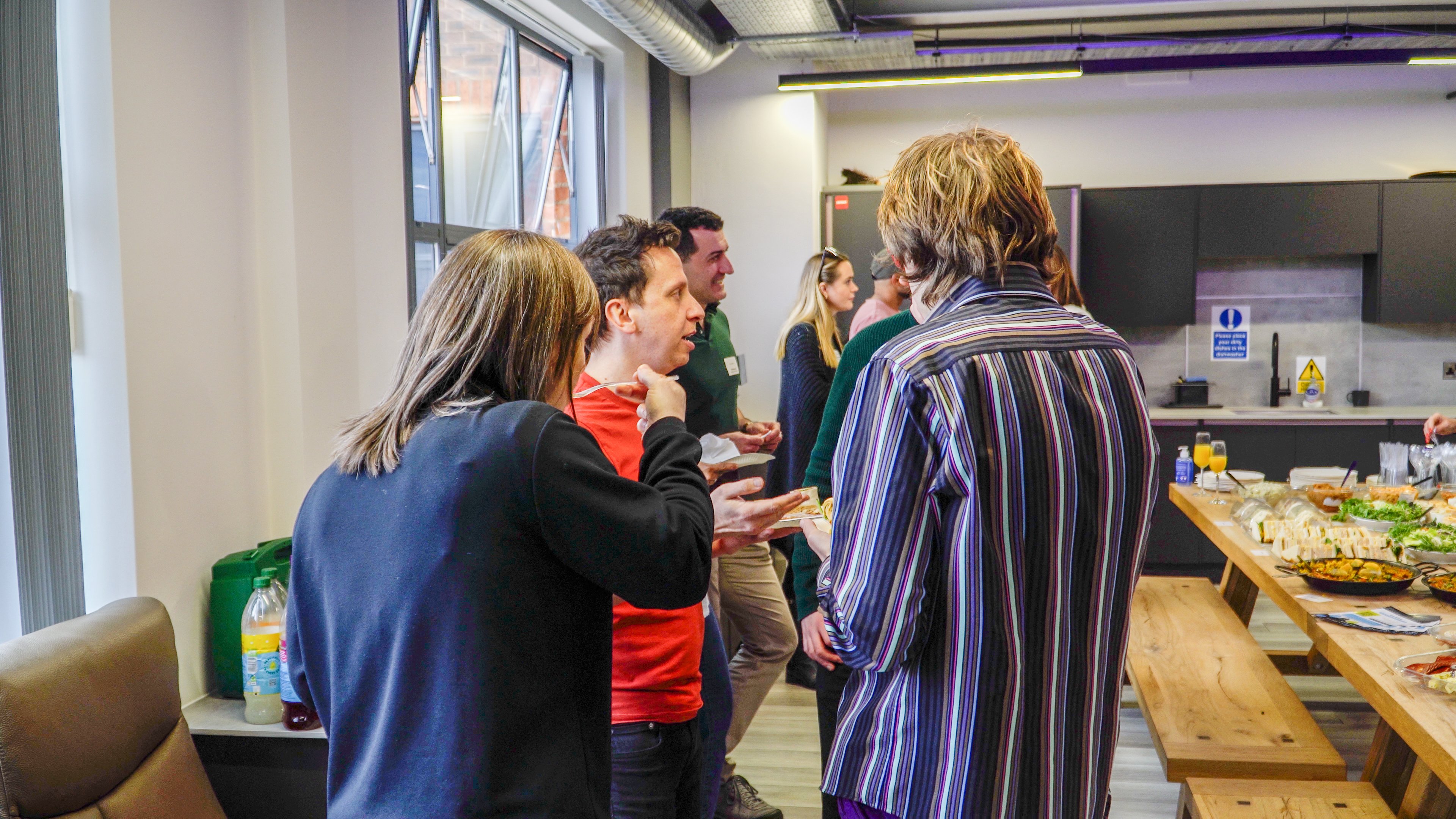 A group of people networking