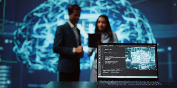 two people discussing ai