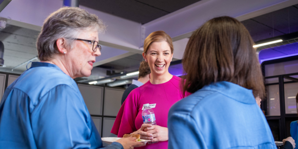 Three women networking