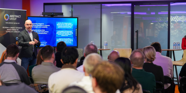 Ben Houghton presenting Abstract Group's Agentic AI capabilities