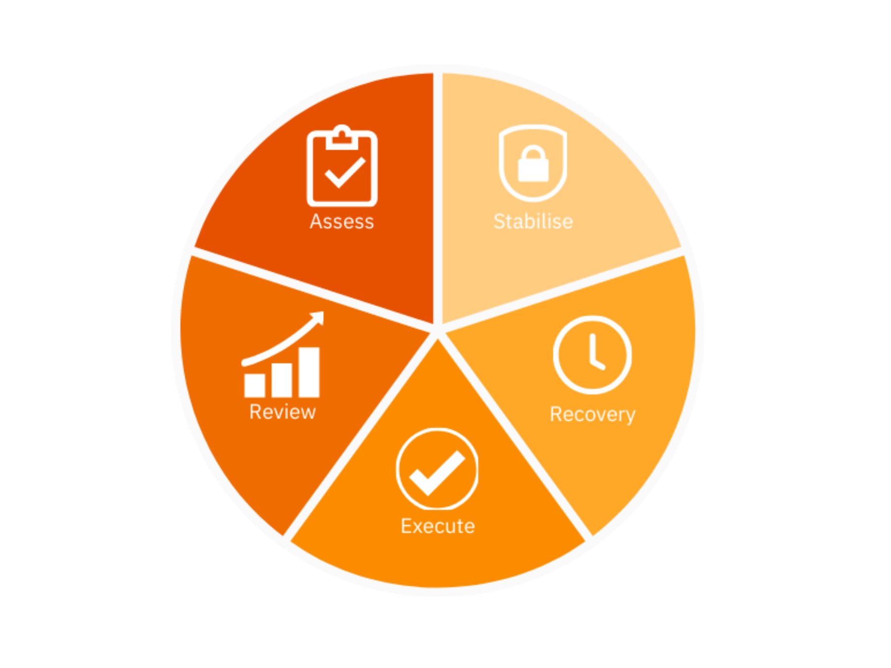 An infographic showing the 5 step guide to Software project rescue